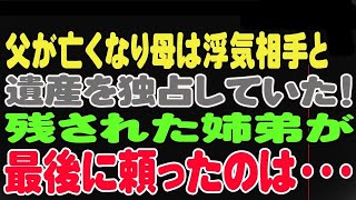 【修羅場】父が亡くなり母は浮気相手と遺産を独占していた！残された姉弟が最後に頼ったのは・・・