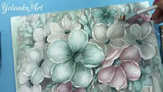 Easy and Original Idea!! to paint flowers with acrylic