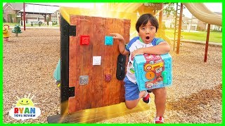 Ryan found a secret door from his room to the playground!!!