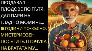 Продавачът на плодове ДАДЕ ПАРИ НА ГЛАДНО МОМИЧЕ. 15 години по-късно ЖЕНА ПОЧУКА НА ВРАТАТА МУ...