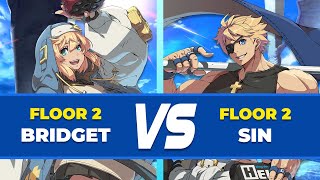 GGST Floor 2 ▶ Bridget vs Sin . Low Level Gameplay