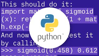 How to calculate a logistic sigmoid function in Python?