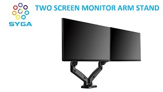 SYGA Monitor Stand Arm Desk Mount Fully Height Adjustable Bracket 16 to 31 Inch Monitors and TV