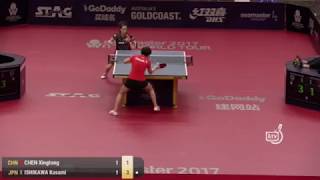 2017オーストラリアOP 石川佳純 vs CHEN Xingtong（中国）女子シングルス一回戦