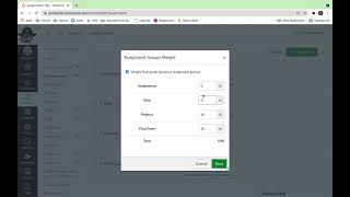 Canvas Assignment Groups (categories) & Weights