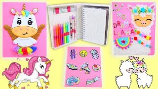 3 Organizer Designs with Pencil case and Notebook (Unicorn, Stickers and Alpaca) School Supplies