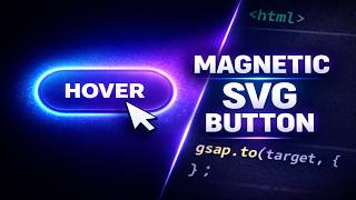 Magnetic SVG Button Animation with GSAP | HTML CSS JavaScript Tutorial (Step-by-Step)
