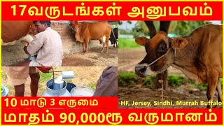 Maadu Valarpu 17 வருடங்கள் அனுபவம் | மாட்டு பண்ணை வைக்கறிங்கனா ஜெர்சி மாடு தான் வாங்கணும் முதலில்