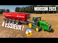 😱 4 ESSIEUX pour ce TRANSBORDEUR à la MOISSON 2023 sur JD à CHENILLES avec X9 1100 + 8RX ! 🤩