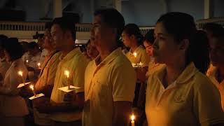 พสกนิกรชาวจังหวัดกาญจนบุรีร่วมจุดเทียนเพื่อน้อมรำลึกในพระมหากรุณาธิคุณในหลวงรัช