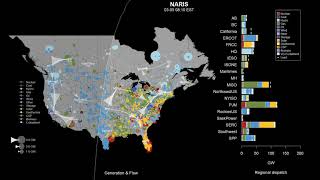 NARIS Visualization: Regional Generation, Flow, and Dispatch - March 5, 2050 - Low-Cost VG Scenario