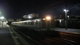 岩沼駅を通過する701系6両