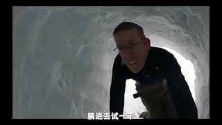 雪地里建造避难所，风雪天气的硬核露营。#野外生存 #雪中露营