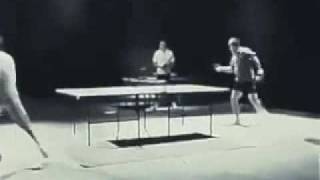 Bruce Lee playing PING PONG with a nun- chucks