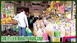 Tình hình chợ Tết Liên Nghĩa 21 tháng chạp: Bánh mứt la liệt, mua bán tấp nập