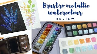 Brustro Metallic Watercolour Review, Swatches | Metallic watercolor painting | Metallic watercolor