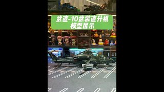 武直-10武装直升机合金模型展示，比例1：48 #飞机模型 #军事模型