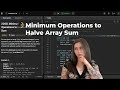 Minimum Operations to Halve Array Sum LeetCode - Java