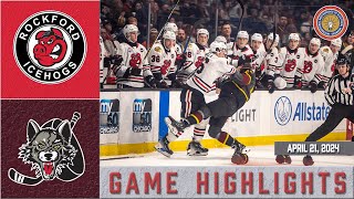 IceHogs Highlights: IceHogs vs Wolves 4/21/24