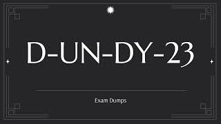 D-UN-DY-23 Dell Unity Deploy 2023 Exam Dumps