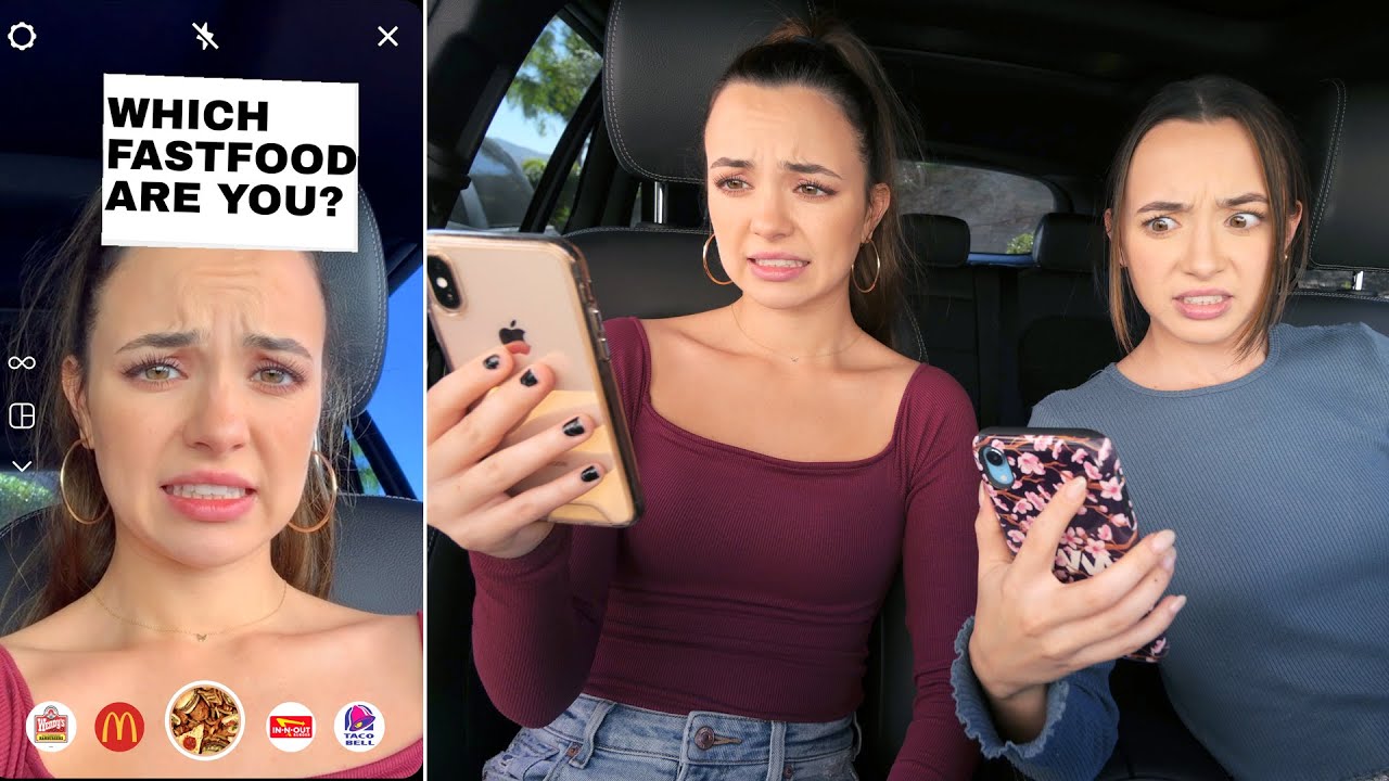 Letting Instagram Filters Decide What We Eat for 24 hours!  Merrell Twins