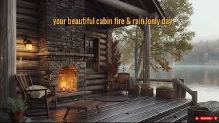 Gemütliches Hütten Kaminfeuer am Wasser- your cozy cabin fire rainy lonli day ‑