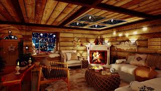 Healing 528 Hz Frequency \u0026 Crackling Fireplace Sound| Cozy WInter Cabin| Relax, Meditate \u0026 Study