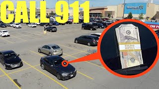 if you ever see a stack of money on your car, run and call the Police instantly! (It's a TRAP)