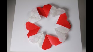 How to make an Origami Haert: Heart-shaped wreaths