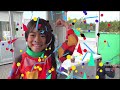 キャンピングカーでパパとドライブ！24時間 車 チャレンジ☆　the wheels on the bus song　かえであーたん