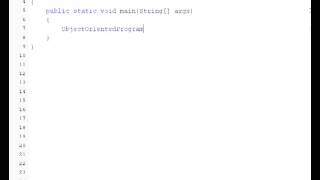 Your first Object-Oriented Program with Java