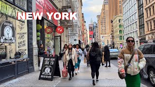 New York City Virtual Walking Tour 2023 - New York 4K Walk - Soho Manhattan Tour
