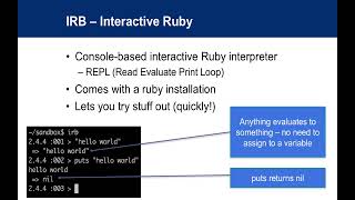 Ruby Basics (1) || Learn Ruby