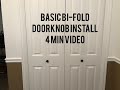 Simple Bi-fold doorknob install