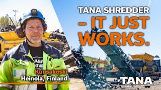 TANA Shredder – It just works. Case: Kuusakoski Recycling, Finland (Portugese subtitles)