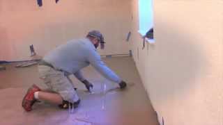 Interior Cement Overlay on Concrete Basement Floor