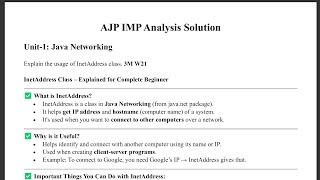 1.1 - InetAddress Class & URL and URLConnection Class - AJP