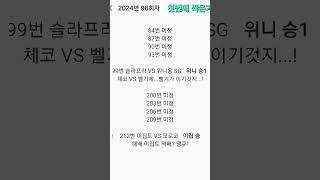 2024년 96회차 스포츠 토토 프로토 승부식 첫번째 찍은거