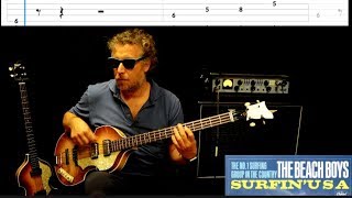 The Beach Boys Surfin' U.S.A. -  bass cover extract with play along tabs