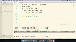 Python Flask SQL Injection