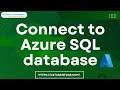 How to Connect to Azure SQL database from SQL server management studio + PowerShell
