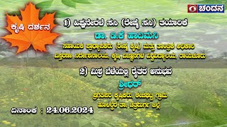 Krishi Darshana | Agriculture | ಮಿಶ್ರ ಬೆಳೆಯಲ್ಲಿ ರೈತರ ಅನುಭವ | 24.06.2024 | 6 PM | DD Chandana