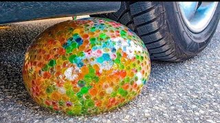 Crushing crunchy & Soft Things by car! Experiment car vs GIANT ORBEEZ WATER BALLOON