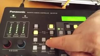 How to set White Balance on the Panasonic AW-RP120 PTZ Controller