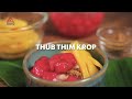 Thub Thim Krop | Thai Dessert | Red Ruby in Coconut Milk | EASY RECIPE