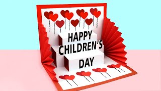 Beautiful Children's Day Card//Greeting Card//Pop up Card