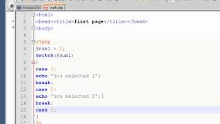 php tutorial in Tamil part - 09 Switch Statement