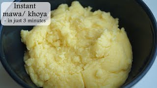 Mawa recipe | how to make instant mawa/khoya in 3 minutes