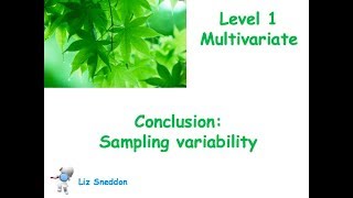 Level 1 multivariate sampling variability