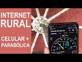 INTERNET COM UM CELULAR NA PARABÓLICA! SÓ ISSO! ÓTIMO NO SÍTIO!